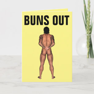 CARTE D'ANNIVERSAIRE BARE BUTT GUY