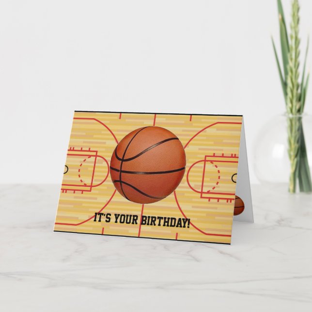 Carte d'anniversaire Basketball et conception de c (Devant)