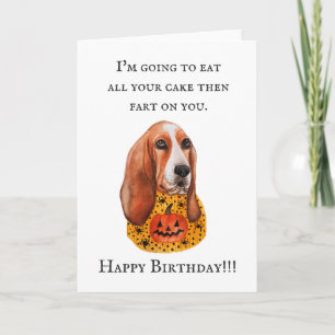 Carte d'anniversaire Basset Hound