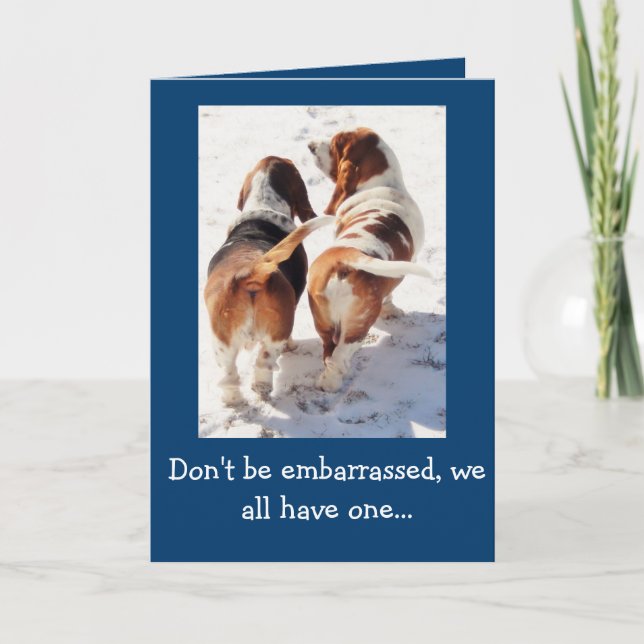 Carte d'anniversaire Basset Hound (Devant)