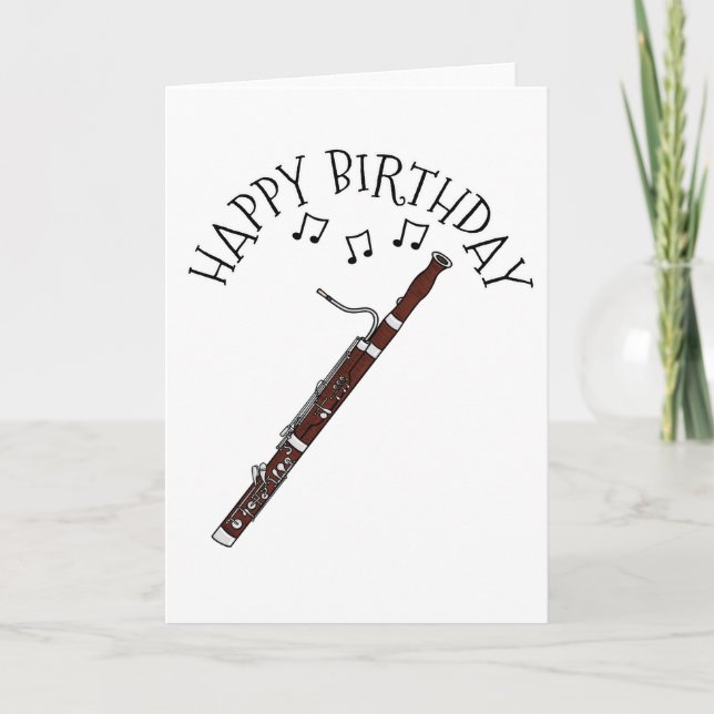 Carte d'anniversaire Bassoonist Woodwind Musicien (Devant)