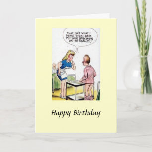 Carte d'anniversaire - BD, hôpital, Humour