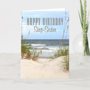 Carte d'anniversaire Beach Step-Sister