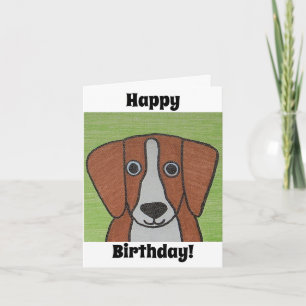 Carte d'anniversaire Beagle