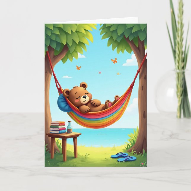 Carte d'anniversaire Bear Hammock (Devant)
