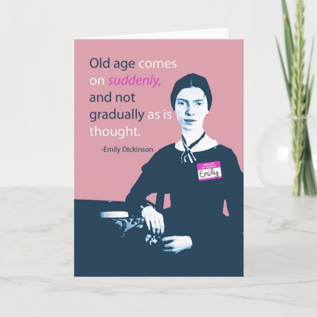 Carte d'anniversaire Belge Emily Dickinson (Devant)