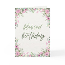 Carte d'anniversaire bénie pour les filles