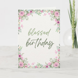 Carte d'anniversaire bénie pour les filles
