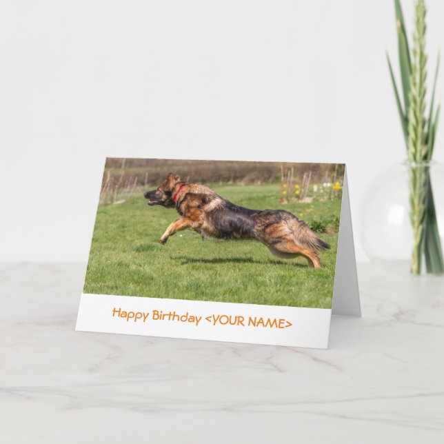 Carte d'anniversaire Berger allemand Chien (Devant)