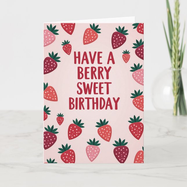 Carte d'anniversaire Berry Sweet (Devant)