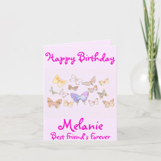 Carte d'anniversaire BFF Butterfly