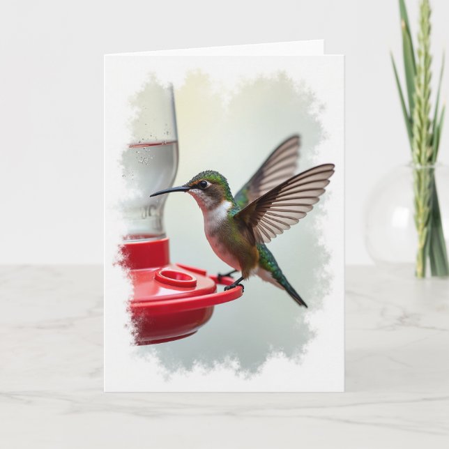 Carte d'anniversaire bijou oiseau doux (Devant)