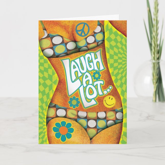 Carte d'anniversaire Bikini Go-Go Retro des années (Devant)