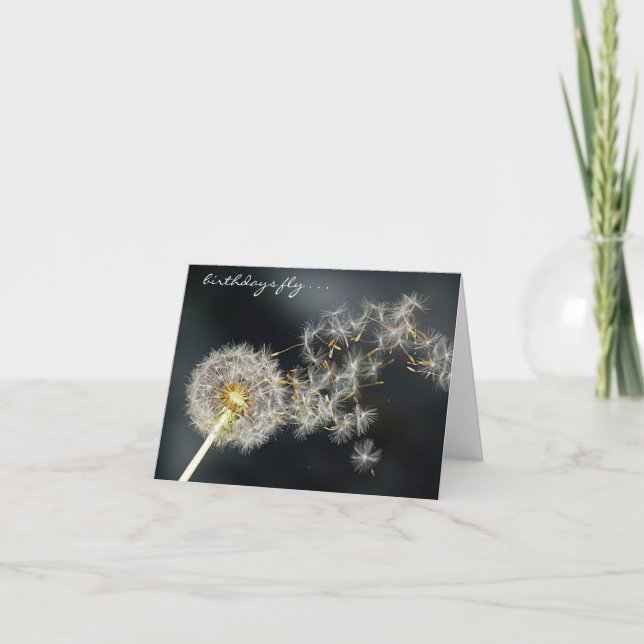 Carte d'anniversaire "Birthdays Fly" (Devant)