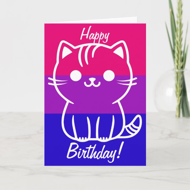 Carte d'anniversaire bisexuelle (Devant)