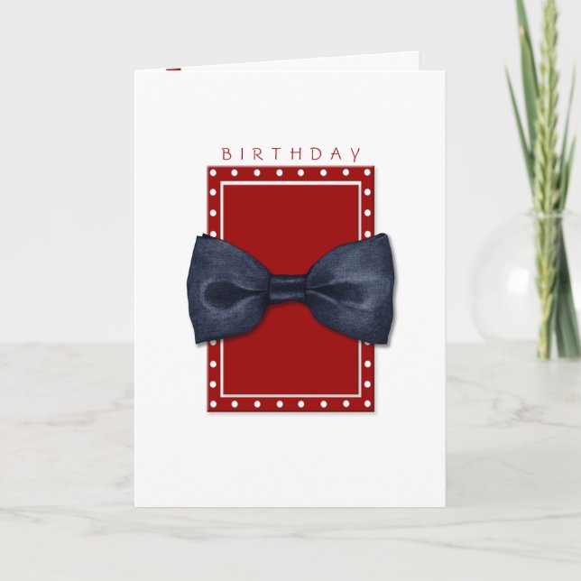 Carte d'anniversaire Black Bowtie (Devant)