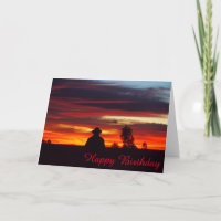 Carte d'anniversaire blanche pour le coucher de so