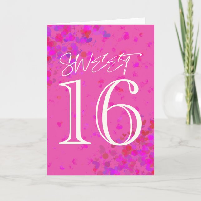 Carte d'anniversaire Blank Sweet 16 (Devant)