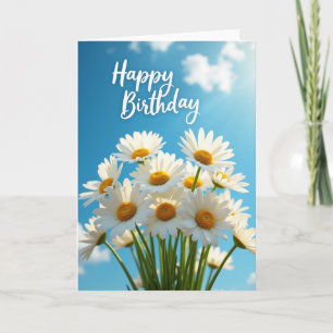 Carte d'anniversaire bleu ciel