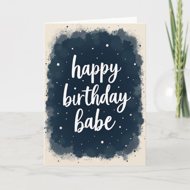 Carte d'anniversaire Bleu Minuit (Devant)