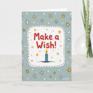 Carte d'anniversaire Bleu Stellair