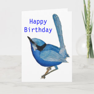 Carte d'Anniversaire Bleue