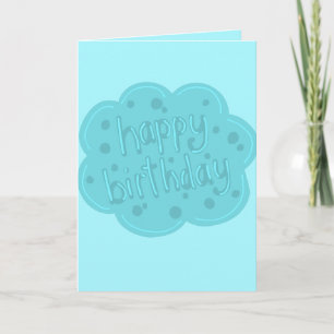 Carte d'anniversaire bleue joyeux