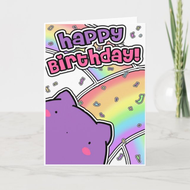 Carte d'anniversaire Blobcat (Devant)