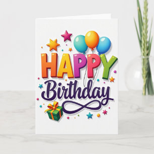 Carte d'anniversaire Bloc Vivid