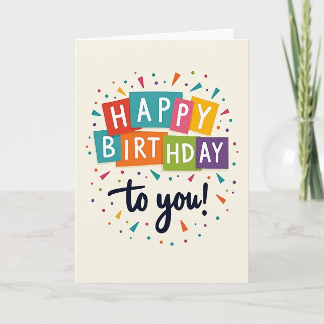 Carte d'anniversaire Blocs Ludiques (Devant)