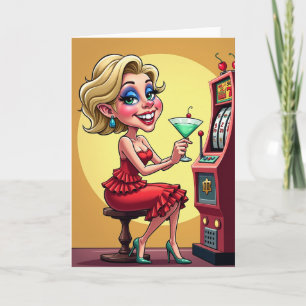 Carte d'anniversaire blonde joyeuse