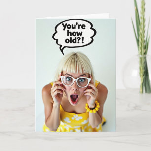 Carte d'anniversaire blonde surprise