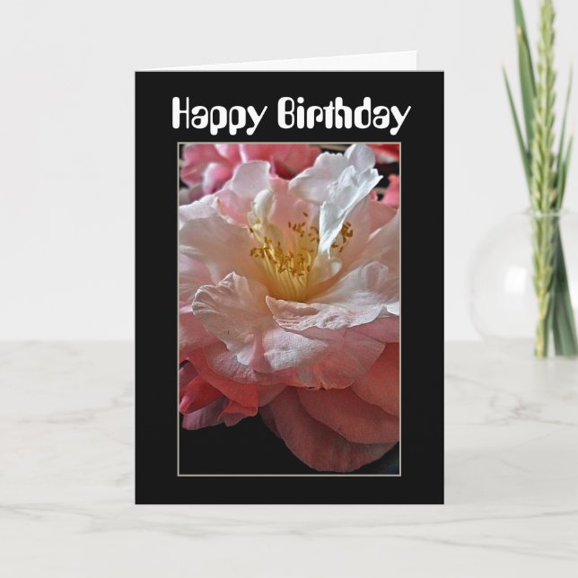 Carte d'anniversaire Bloomin' Camellias (Devant)