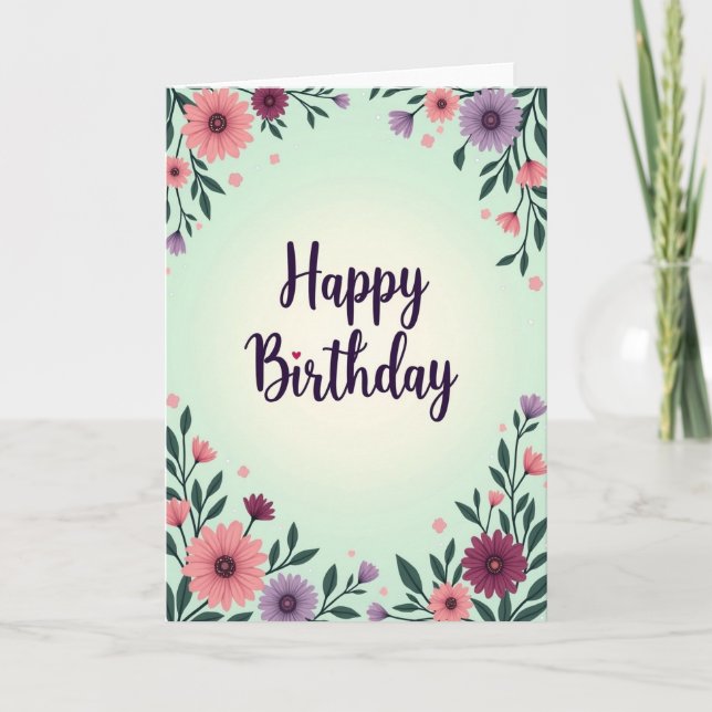 Carte d'anniversaire Blossom Heart (Devant)