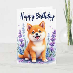 Carte d'anniversaire Blossom Pup