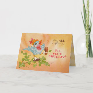 Carte d'anniversaire Blue Bird