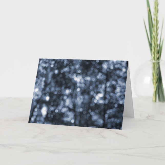 Carte d'anniversaire Blue Bokeh (Devant)
