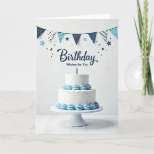 Carte d'anniversaire Blue Bunting