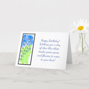 Carte d'anniversaire Blue Green Funny