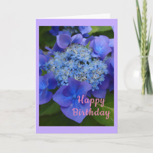 Carte d'anniversaire Blue Hydrangea