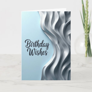 Carte d'anniversaire Blue Shimmer
