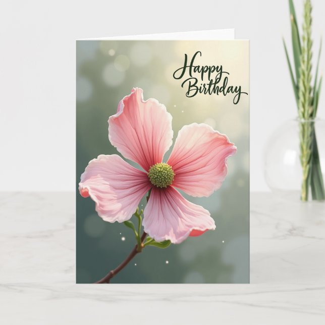Carte d'anniversaire Blush Bloom (Devant)