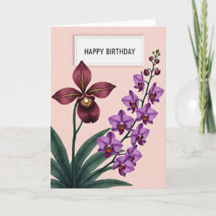 Carte d'anniversaire Blush Orchid