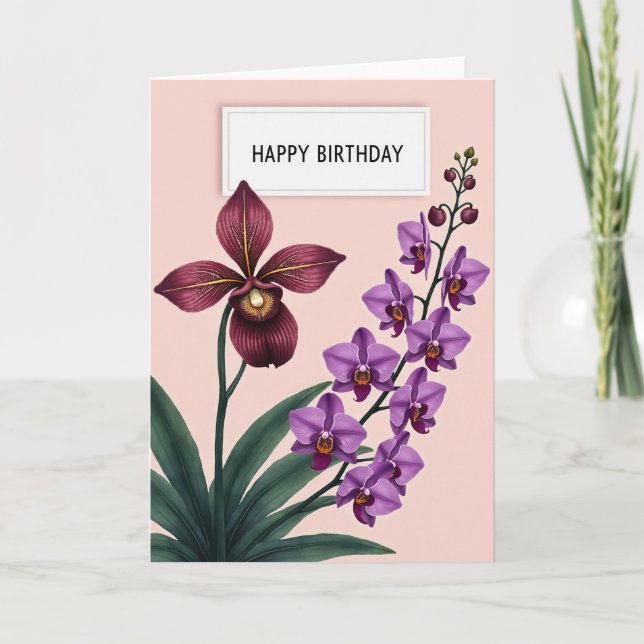 Carte d'anniversaire Blush Orchid (Devant)