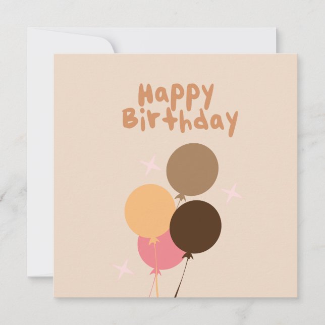 Carte d'anniversaire Bohemian Balloons (Devant)
