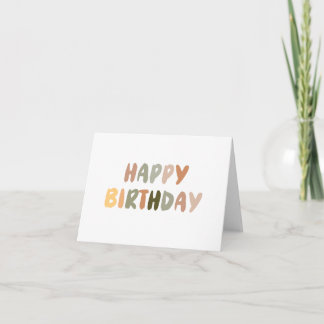 Carte d'anniversaire Boho Rainbow manuscrite joyeu