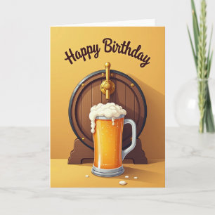 Carte d'anniversaire Boisson Dorée