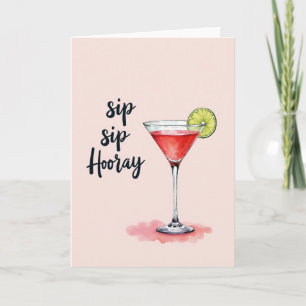 Carte d'anniversaire Boisson Rouge