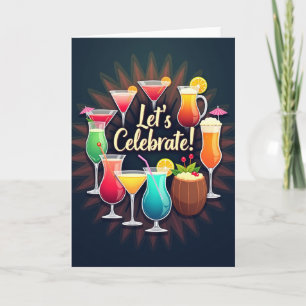 Carte d'anniversaire Boissons de fête