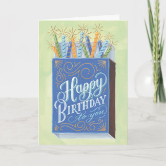 Carte d'anniversaire Boîte d'allumettes Ne compte 